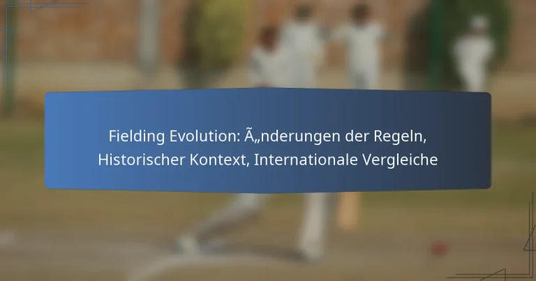 Fielding Evolution: Änderungen der Regeln, Historischer Kontext, Internationale Vergleiche