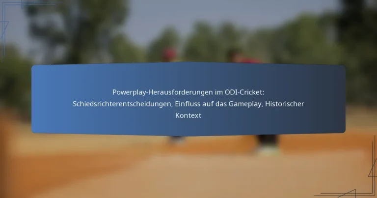 Powerplay-Herausforderungen im ODI-Cricket: Schiedsrichterentscheidungen, Einfluss auf das Gameplay, Historischer Kontext